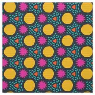 POPSTAR - Fun Colourful Children's Modern Geometri Fabric
