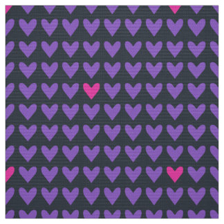 POPSTAR - Mod Purple and Hot Pink Valentine Hearts Fabric