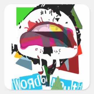 Popstyle white Sticker