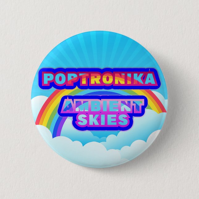 POPtRONiKA - AMBiENt SKIES logo 6 Cm Round Badge (Front)