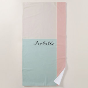 Popular Abstract Blush Pink Mint Collection Beach Towel
