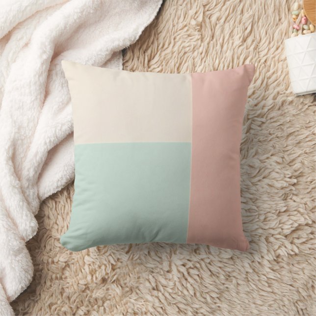 Popular Abstract Blush Pink Mint Collection Cushion (Blanket)