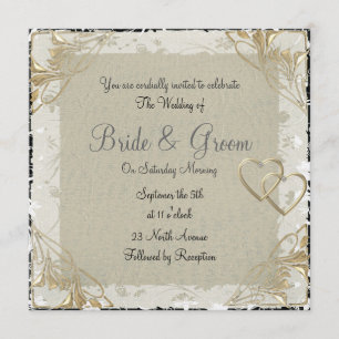 Popular and Elegant  Old Paper  Wedding Invitation
