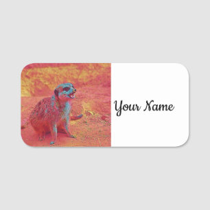 popular Animals - Meerkat Name Tag