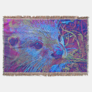 popular Animals - Otter 1 Throw Blanket