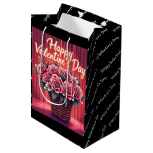 Popular Beautiful Luxury Floral Love Collection Medium Gift Bag