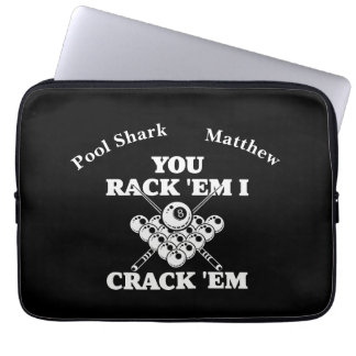 Popular Billiards Quote in Bold Design Laptop Sleeve
