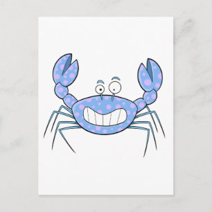 Popular Blue Crabby Crab Unique Cute Gift Present Postcard