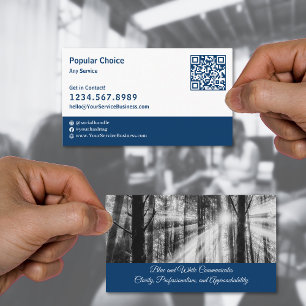 Popular Blue & White Landscape Business Card
