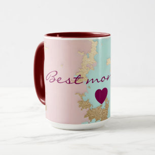 Popular Blush Pink Mint Gold Luxury Collection Mug