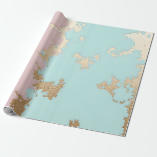 Popular Blush Pink Mint Gold Luxury Collection Wrapping Paper