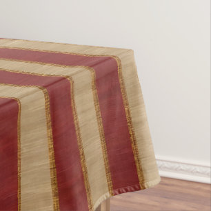 Popular Burgundy Gold Luxury Linen Collection Tablecloth