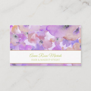*~* Popular Chic Floral Pattern Girly Spa Beauty Business Card