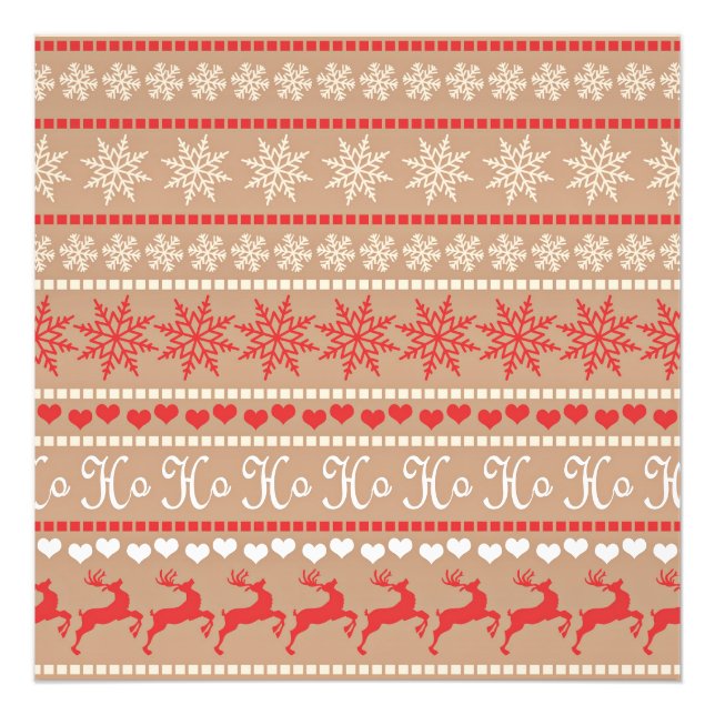 Popular Christmas Pattern Photo Print (Front)