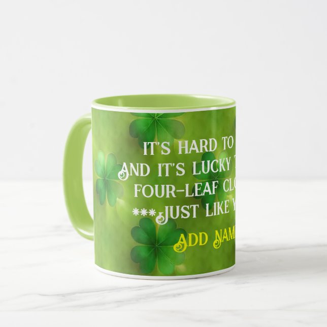Popular Clover 4 Lists Green Collection Mug (Front Left)