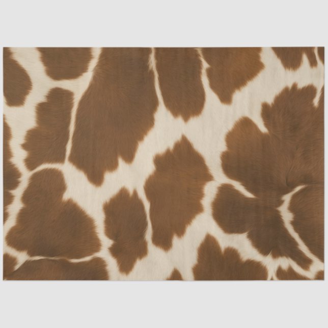 Popular Cow Faux Leather Elegant Collection Tissue Paper (Front)