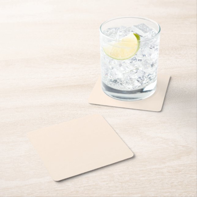  Popular delicate cream.  Square Paper Coaster (Insitu)