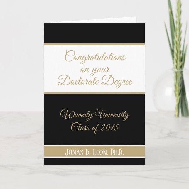 Popular! Doctorate graduation card (Ph.D.) (Front)