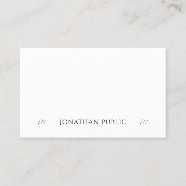 Popular Elegant Simple Plain Professional Modern Business Card (Front)