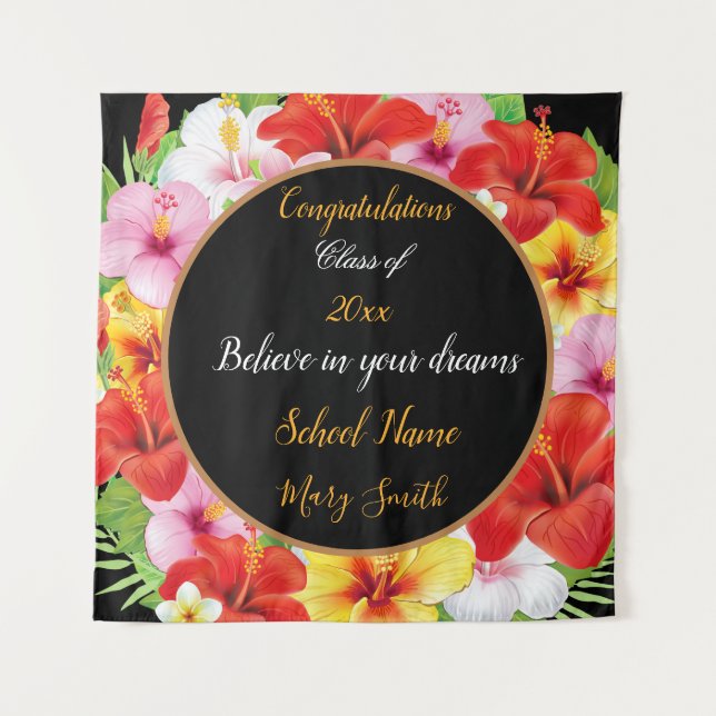 Popular Exotic Floral Customise Tapestry (Front)