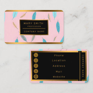 Popular Feathers Luxury Boho Collection Business Card