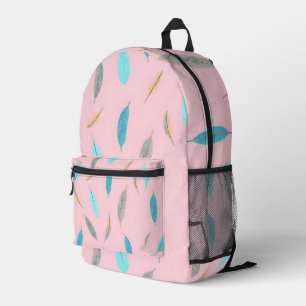 Popular Feathers Luxury Boho Collection Printed Backpack