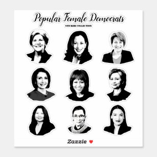 Popular Female Democrats Sticker Collection