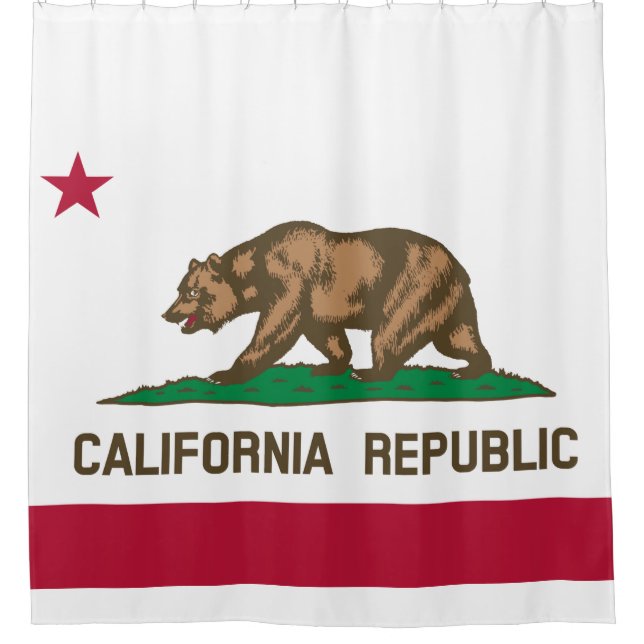 Popular Flag of California Republic Shower Curtain (Front)
