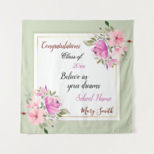 Popular Floral Customise Pink Purple Tapestry