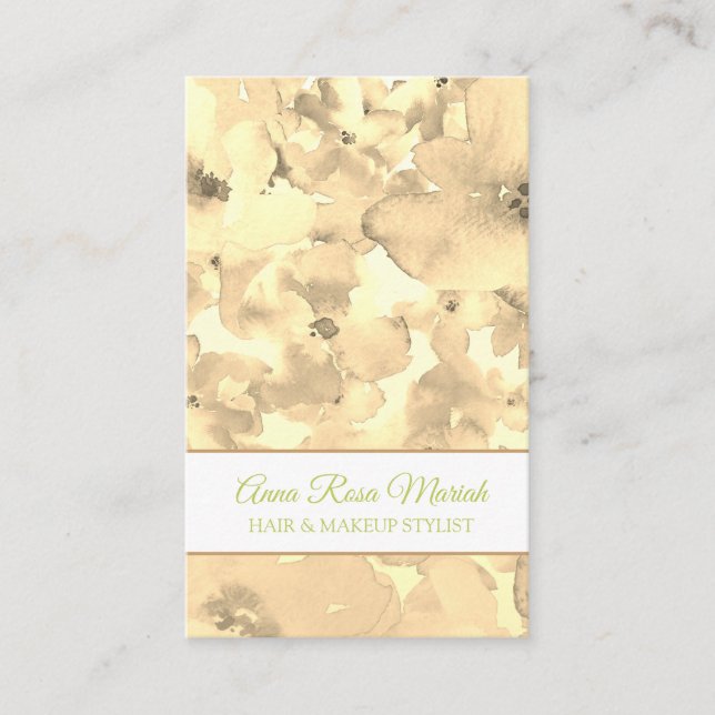 *~* Popular Floral Pattern Girly Chic Beauty Business Card (Front)