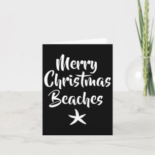Popular Funny Merry Christmas Beaches Starfish  Card