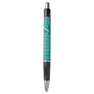 Popular Geometric Pattern Monogram Teal