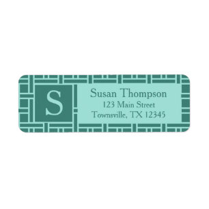 Popular Geometric Pattern Monogram Teal