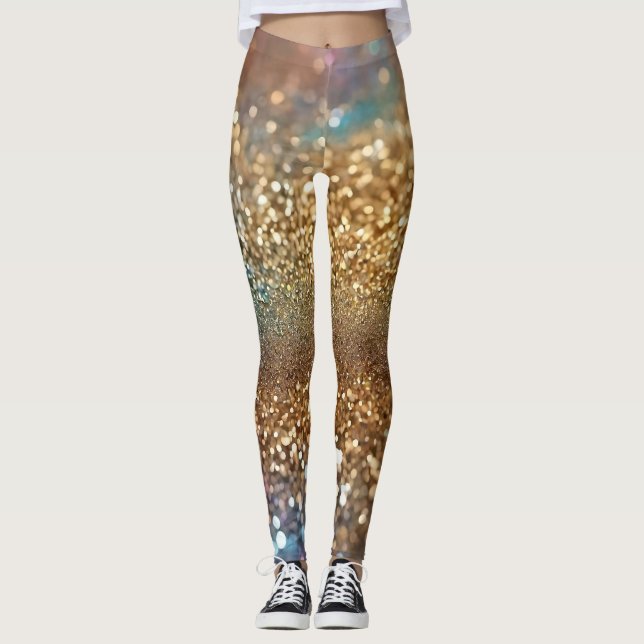 Popular Glitter Opal Holographic Collection Leggings (Front)