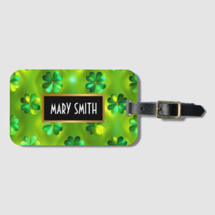 Popular Green Clover 4 Lists Collection Luggage Tag