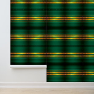 Popular Green Gold Luxury Linen Texture Collection Wallpaper