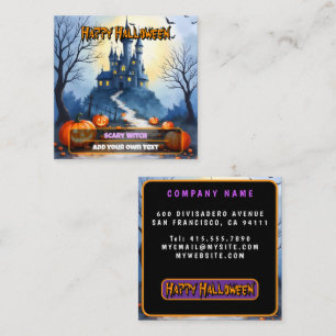 Popular Halloween Spooky Cute Collection Square Business Card