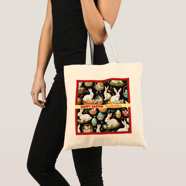 Popular Happy Easter Collection Tote Bag (Front (Product))