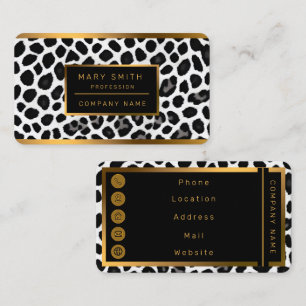 Popular Luxury White Leopard Elegant Collection Business Card