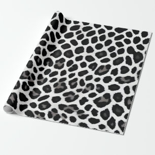 Popular Luxury White Leopard Elegant Collection Wrapping Paper