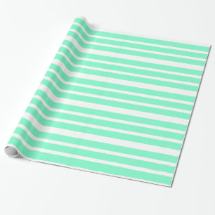 Popular Mint Green Stripe Wrapping Paper