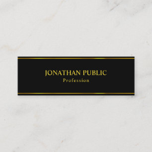 Popular Modern Design Black Gold Template Elegant Mini Business Card