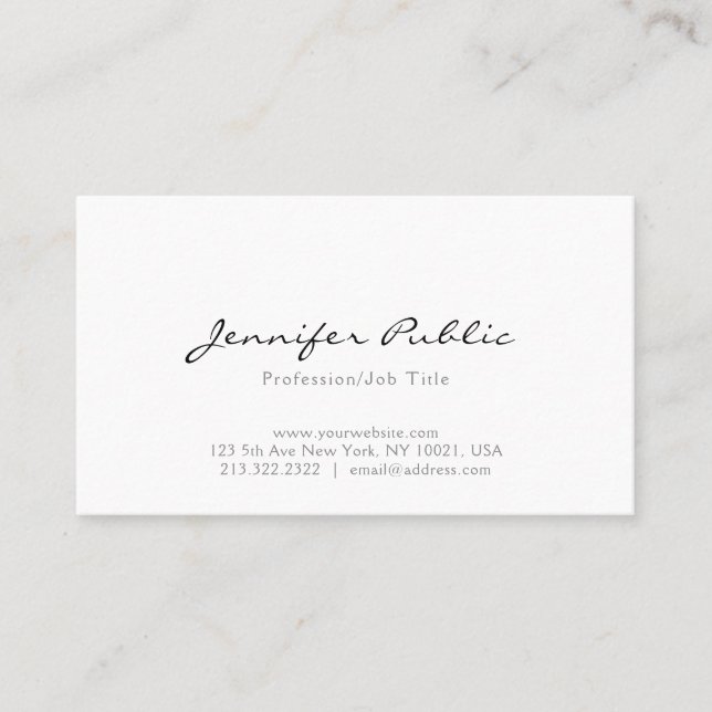 Popular Modern Elegant Minimalist Template Cute Business Card (Front)
