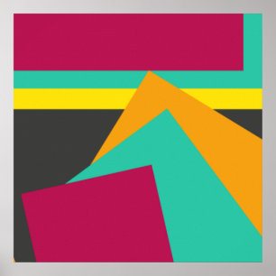 Popular modern geometric design, poster