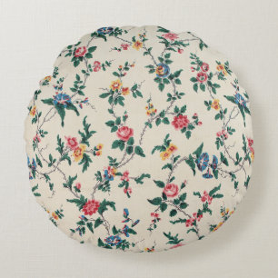 Popular multicolored flower pattern round cushion