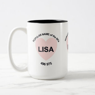 Popular Name Lisa Two-Tone Coffee Mug