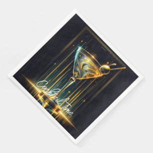 Popular Neon Party Time Personalised Napkin