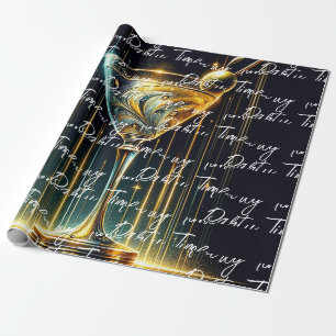 Popular Neon Party Time Personalised Wrapping Paper
