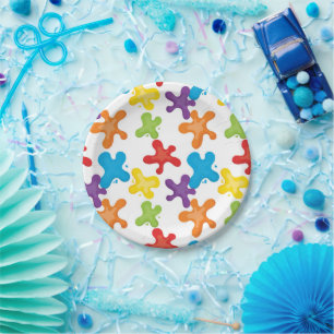 Popular paint splash artist party paper plate