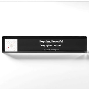 Popular/Peaceful Black Acrylic Desk Plaque Nameplate
